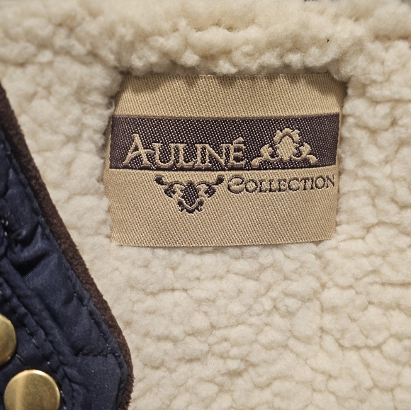 Blue Leather Vest - Size M - Auline Collection - Picture 2 of 3